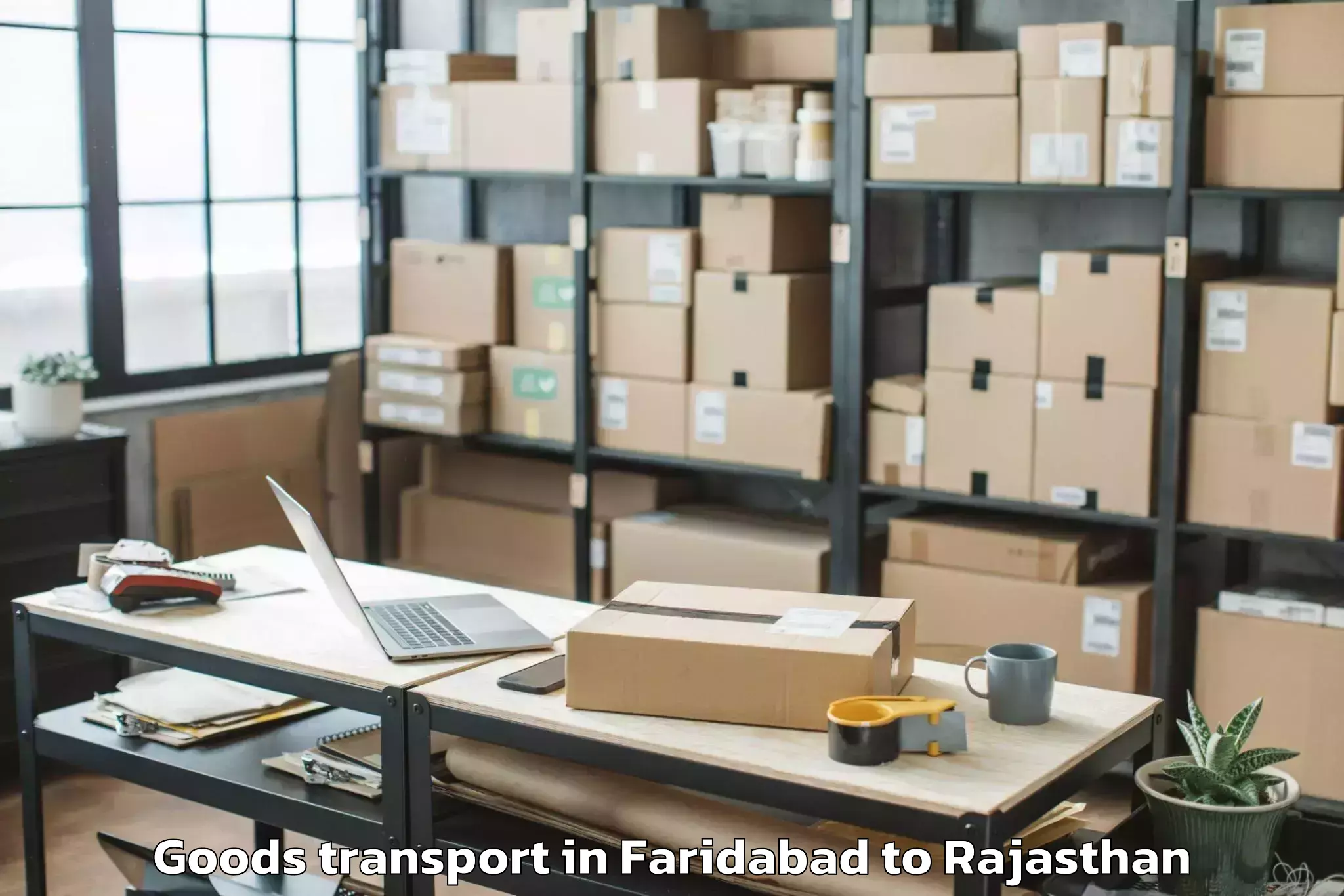 Reliable Faridabad to Dhaulpur Goods Transport